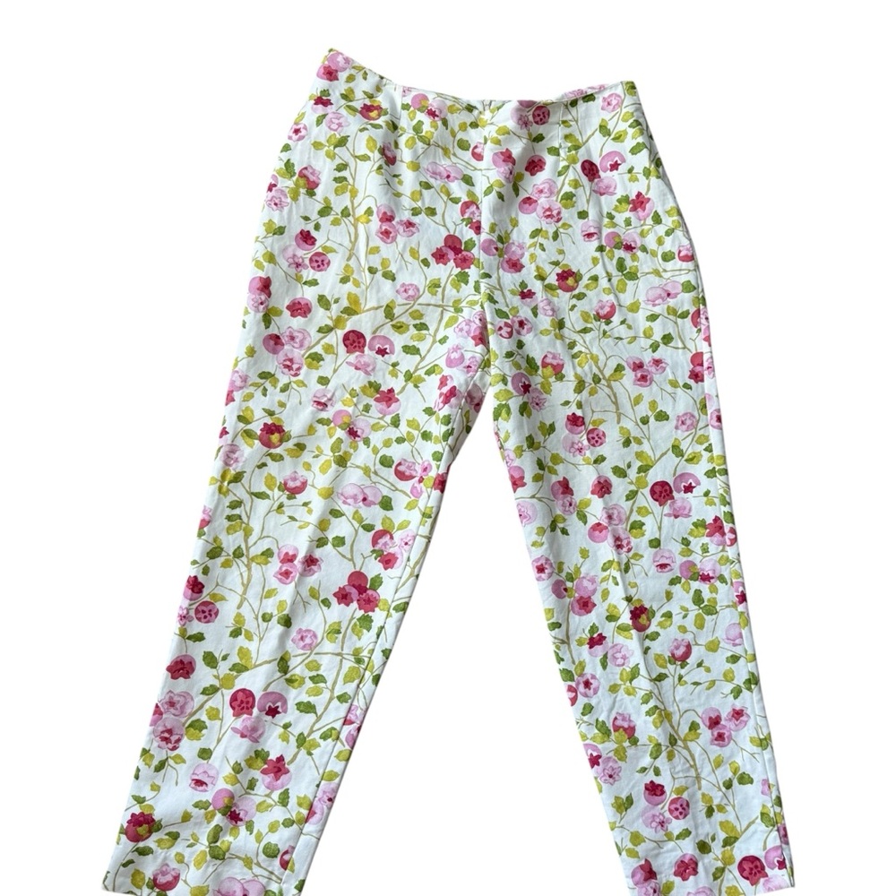 Charlotte Kellogg pants sz14 Ankle pink berry pattern cotton